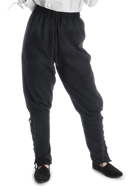 Mittelalter Hose Freya in Schwarz Frontansicht 2