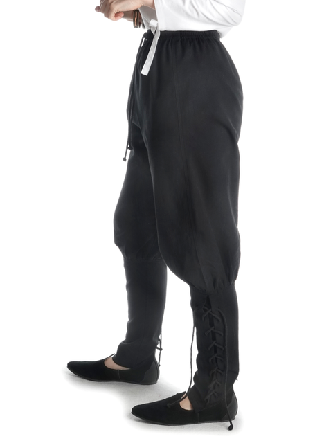 Mittelalter Hose Freya in Schwarz Seitenansicht