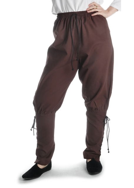 Mittelalter Hose Freya in Braun Frontansicht 2