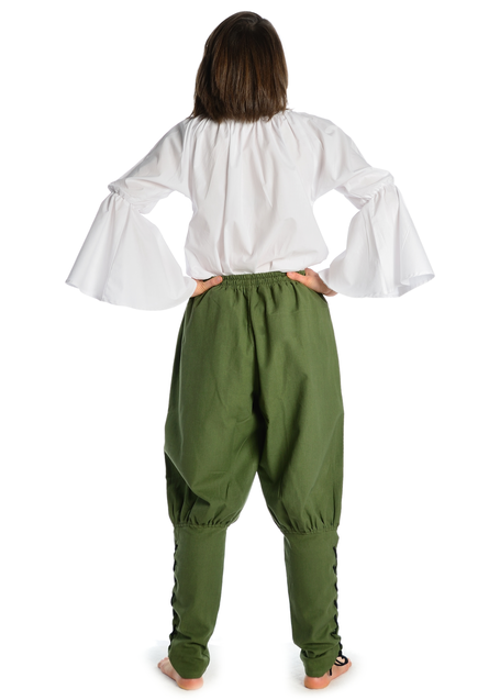 Mittelalter Hose Freya in Olivgrün Rückansicht