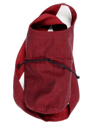 Mittelalter Tasche Amalaberga in Rot Frontansicht 6
