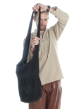 Mittelalter Tasche Irmenfried in Schwarz Frontansicht 4