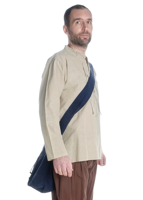 Mittelalter Tasche Irmenfried in Blau Seitenansicht