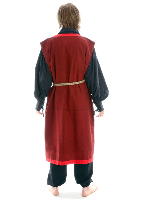 Wikinger Mantel Lurteun in Rot Rückansicht 2