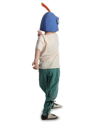 Mittelalter Kindertunika Maurin in Beige Rückansicht