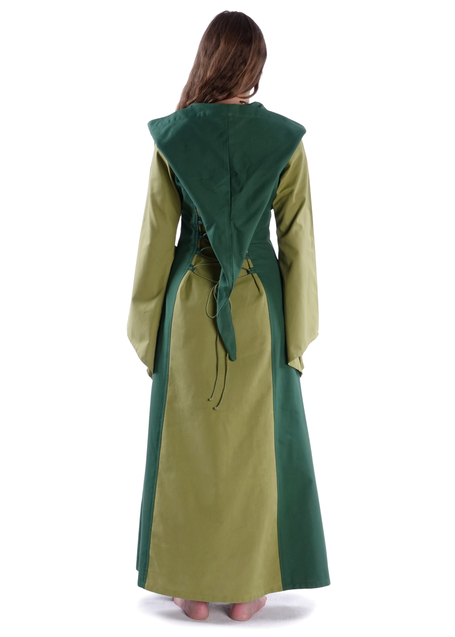 Mittelalter Kleid Liebgart in MISSING: lightgreen-green Rückansicht 2