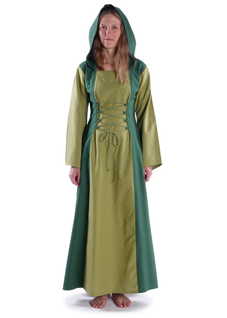 Mittelalter Kleid Liebgart in MISSING: lightgreen-green Frontansicht 4