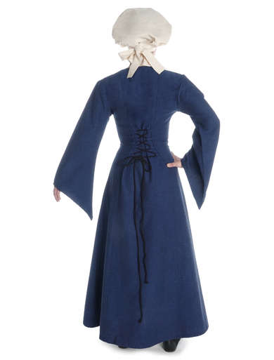 Mittelalter Kleid Amurfina in Blau RÃ¼ckansicht