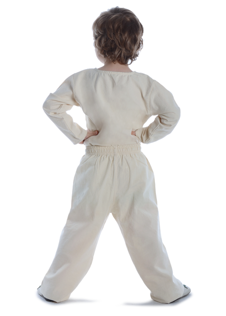 Mittelalter Kinderhose Postefar in Beige Rückansicht