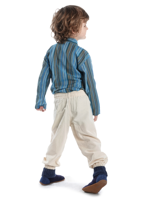 Mittelalter Kinderhose Postefar in Beige Rückansicht 2