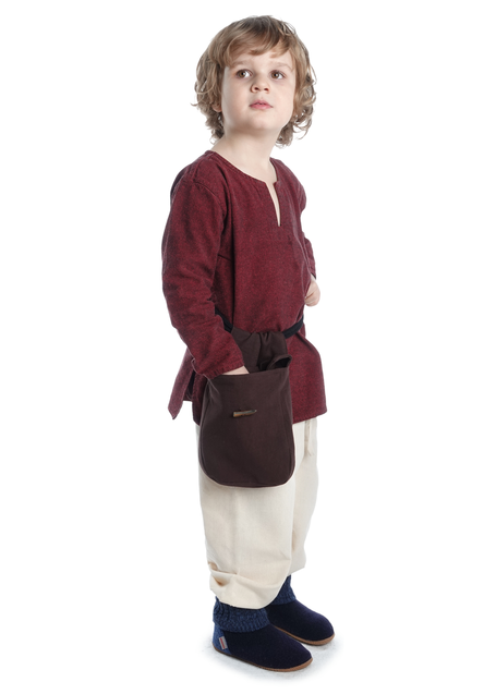 Mittelalter Kinderhose Postefar in Beige Seitenansicht 3