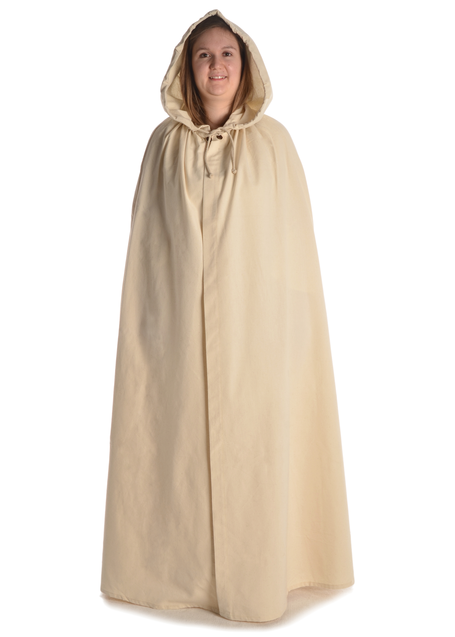 Mittelalter Umhang Sunnhild in Beige Frontansicht