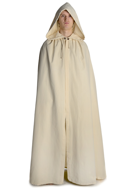 Mittelalter Umhang Goldemar in Beige Frontansicht