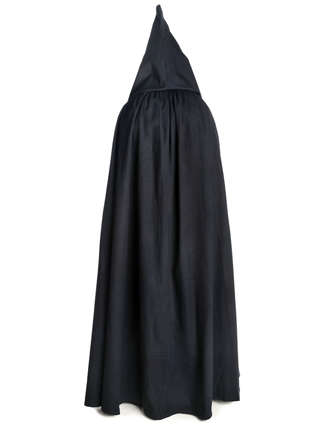 Mittelalter Umhang Goldemar in Schwarz Rückansicht