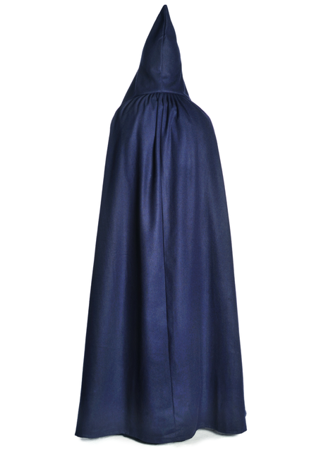 Mittelalter Umhang Ibelin in Blau Rückansicht