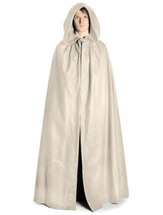 Mittelalter Umhang Wolfdietrich in Beige Frontansicht