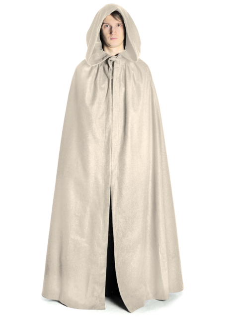 Mittelalter Umhang Wolfdietrich in Beige Frontansicht