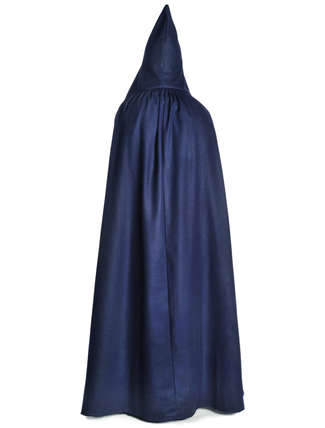 Mittelalter Umhang Wolfdietrich in Blau Rückansicht