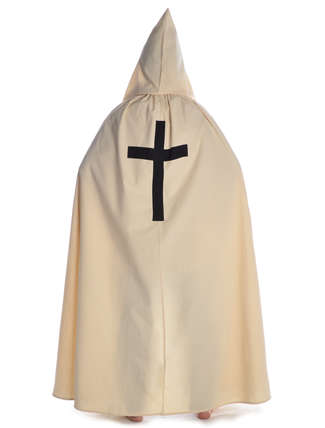 Deutschritter Umhang Sigenot in Beige-Schwarz Rückansicht