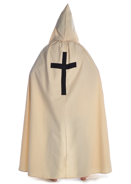 Deutschritter Umhang Sigenot in Beige-Schwarz Rückansicht