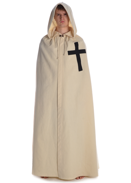 Deutschritter Umhang Sigenot in Beige-Schwarz Frontansicht