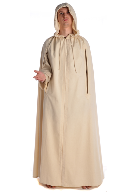 Mittelalter Umhang Randolt in Beige Frontansicht