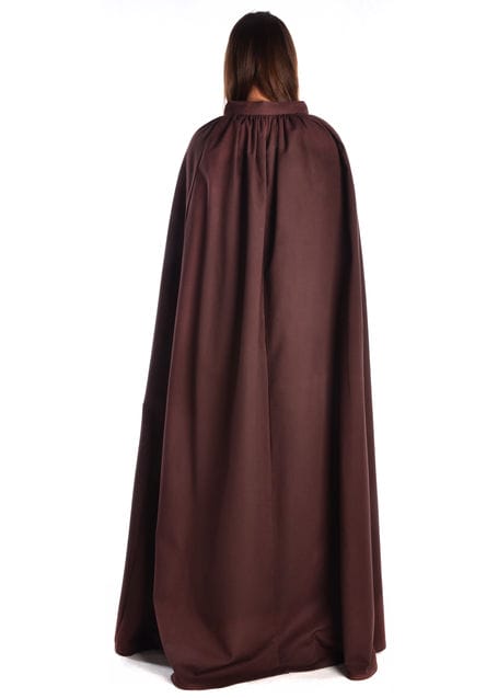 Mittelalter Umhang Arabin in Braun Rückansicht