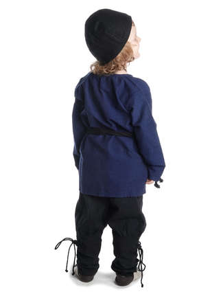 Mittelalter Kindertunika Eliant in Blau Rückansicht
