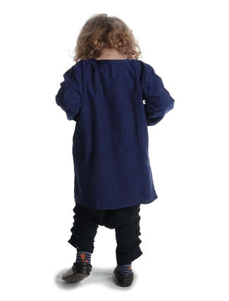 Mittelalter Kindertunika Eliant in Blau Rückansicht 2