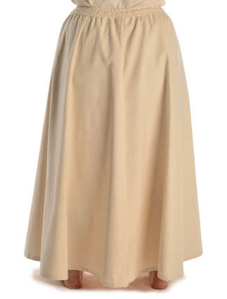 Mittelalter Rock Duzabel in Beige Rückansicht
