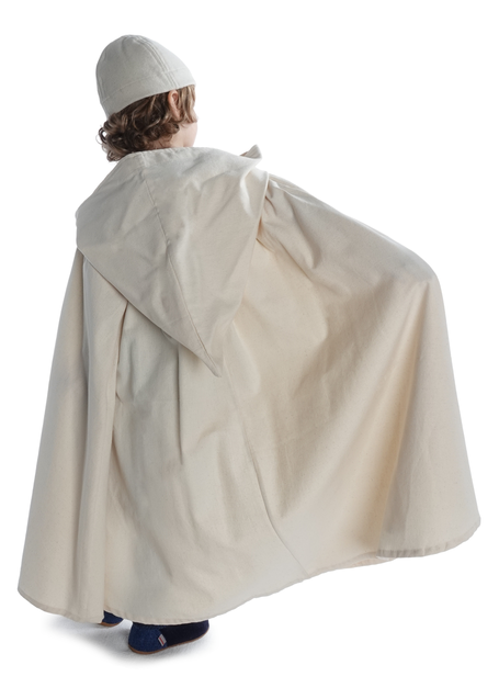 Mittelalter Kinderumhang Gandiluz in Beige Rückansicht