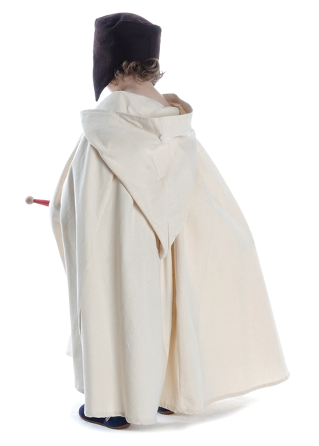 Mittelalter Kinderumhang Gandiluz in Beige Rückansicht 2
