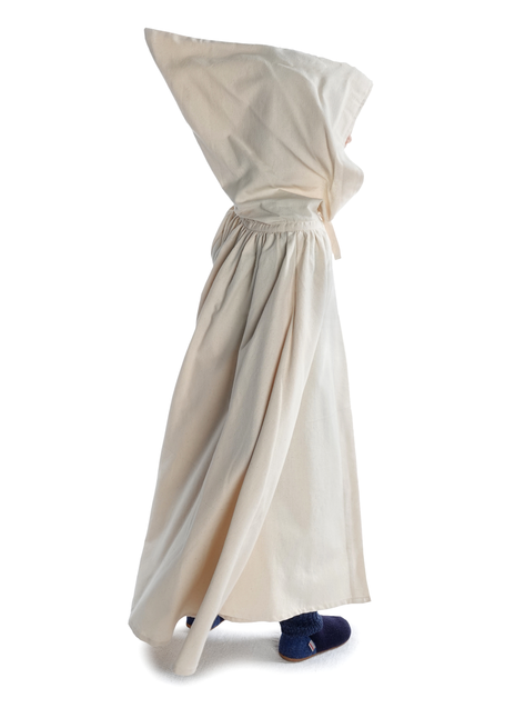 Mittelalter Kinderumhang Gandiluz in Beige Seitenansicht