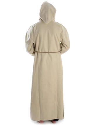 Mittelalter Mönchskutte Arofel in Beige Rückansicht