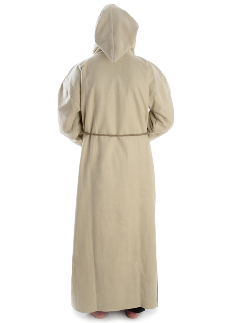 Mittelalter Mönchskutte Arofel in Beige Rückansicht