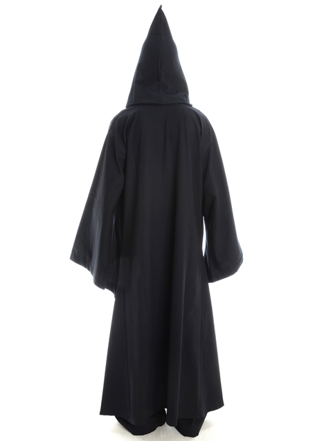 Mittelalter Mönchskutte Willehalm in Schwarz Rückansicht