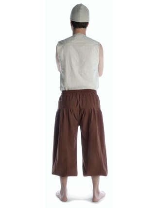 Mittelalter Hose Tristan in Braun Rückansicht 2
