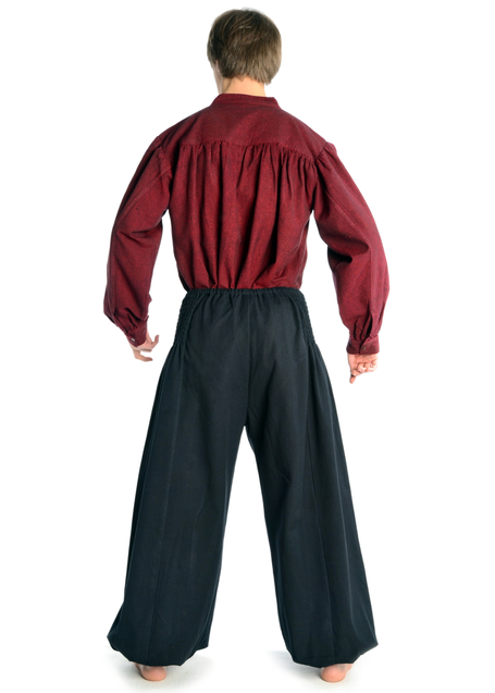 Mittelalter Hose Riwalin in Schwarz Rückansicht