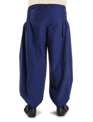 Mittelalter Hose Riwalin in Blau Rückansicht