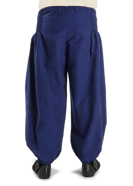 Mittelalter Hose Riwalin in Blau Rückansicht