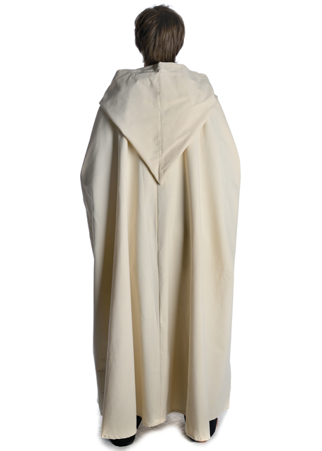 Mittelalter Umhang Hildegrim in Beige Rückansicht
