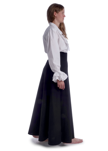 Mittelalter Bluse Siegelind in Weiß Seitenansicht 3