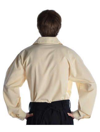 Mittelalter Schnürhemd Askalon in Beige Rückansicht