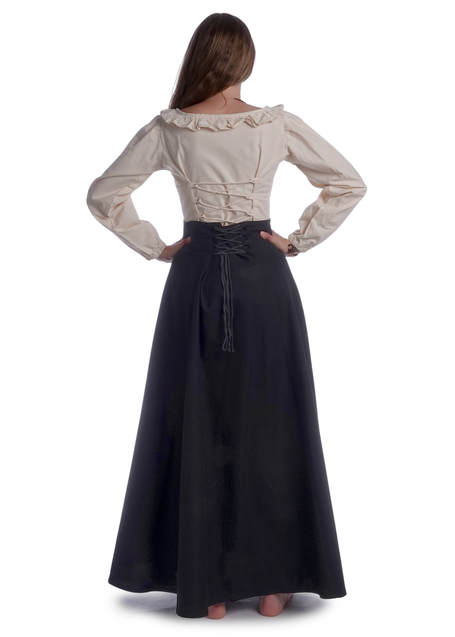 Mittelalter Bluse Hilde in Beige Rückansicht 3