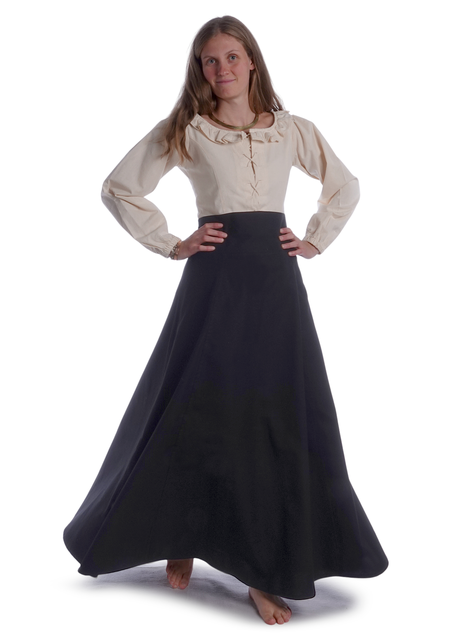 Mittelalter Bluse Hilde in Beige Frontansicht 5