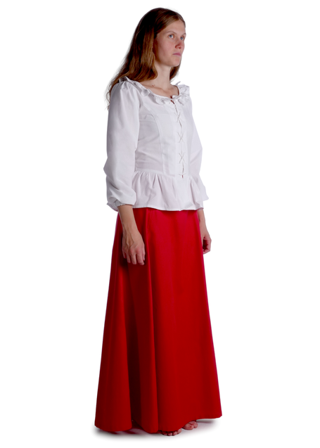Mittelalter Bluse Hilde in Weiß Seitenansicht 2
