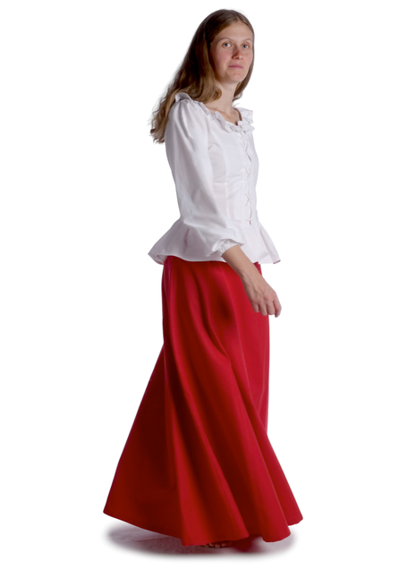 Mittelalter Bluse Hilde in Weiß Seitenansicht 3