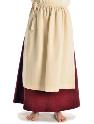 Mittelalter Schürze Repanse in Beige Frontansicht 2
