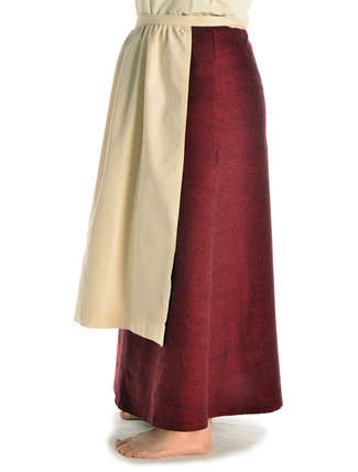 Mittelalter Schürze Repanse in Beige Seitenansicht