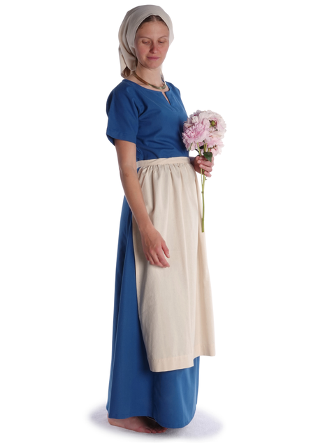 Mittelalter Schürze Repanse in Beige Seitenansicht 3